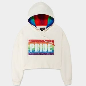 NWT UGG Pride Keira cropped hoodie size L